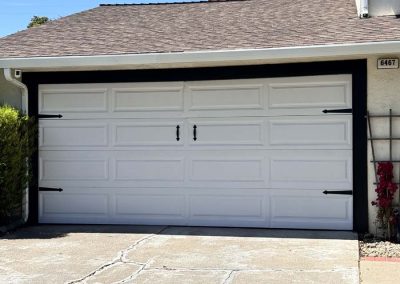 old damaged garage door